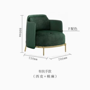 Ghế Sofa Đơn Sang Trọng Phong Cách Ý: Tối Giản, Tiếp Tân, Khách Sạn, Phòng Khách và Văn Phòng - Hình ảnh 5