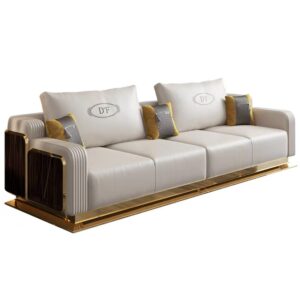 Sofa Da Bò Ý Cao Cấp: Thiết Kế Hậu Hiện Đại Kết Hợp Sang Trọng Cho Phòng Khách - Hình ảnh 5